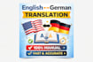 translate english to german for gaming and trading content