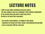 create explained lecture notes for your subjects