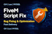 fix your fivem script bugs and optimize your server