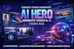cinematic ai website hero video for your landing page ai website video