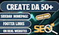 create da50 plus sidebar footer links on real websites