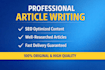 write well structured articles and blog posts