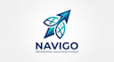 design a modern and professional navigation logo