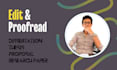 proofread and edit thesis, dissertation, and research proposal