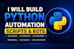 build python automation scripts and bots for your tasks