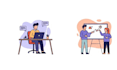 create custom 2d flat illustrations, characters, scenes, and artwork