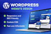 create a modern wordpress website with custom CSS and SEO