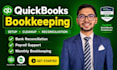 do setup, clean up and bookkeeping in quickbooks online