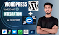 setup live chat integrate tawk to tidio crisp for wordpress website ai chatbot