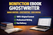 be nonfiction editor and ghostwriter, ghost book writer and romance ebook