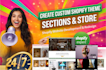 create custom shopify theme, sections, and shopify website development