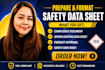 prepare and format amazon safety data sheet for product compliance
