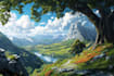 create fantasy landscape illustrations