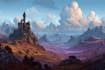 make a fantasy landscape illustration