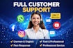 handle your full customer support in german and english