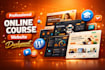 build an online course website with lms and payment on wordpress