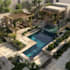 design landscape, terrace, backyard, pool, and patio
