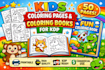 create kids coloring book pages and printable activity books