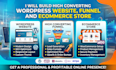 build high converting wordpress website, funnel and ecommerce store