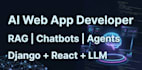 build ai powered web apps, rag chatbots and llm agents using django and react