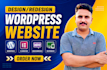 design redesign wordpress website, website development as a full stack developer