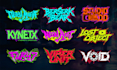design a cyberpunk graffiti logo for gaming or streetwear
