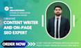 do content writing for SEO optimized articles and blog posts
