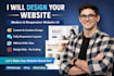 design a modern and responsive website UI no coding or publishing