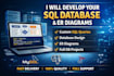 develop sql queries, design sql database projects, and create er diagrams