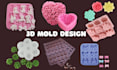 design custom silicone mold casting mold printable cookie plastic injection mold