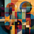 create abstract geometric digital art