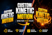 create custom kinetic motion typography animation