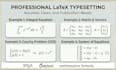 professionally typeset complex math equations in latex and overleaf