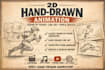 create professional 2d hand drawn line art frame by frame animation