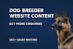 write high converting dog breeder website content
