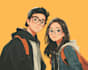 custom anime couple character art