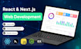 develop react or next js web app features and components