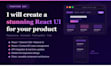 create a stunning react js frontend UI with tailwind CSS