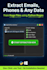 extract emails, phones, any data from huge files using regex
