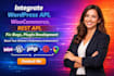 integrate wordpress API, woocommerce, rest API, fix bugs, plugin development