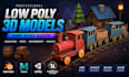 design stylized low poly 3d game assets for unity and unreal engine