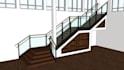 design staircase design in 2d and 3d modeling