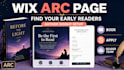 create a wix arc reader team signup page for indie authors