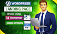 design  responsive wordpress landing page elementor  elementor pro landing page