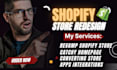 professional store redesign and optimizations