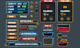 do pixel art game UI, icons, hud gui elements, frames, mana health bar screen