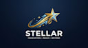 design a magical and modern shooting star logo