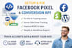 setup and fix facebook pixel conversion API with server side tracking
