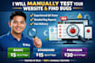 professional manual testing for your website or app