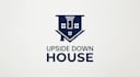 design a creative and unique upside down house logo